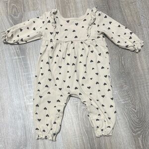 Cute Heart Print Baby Jumpsuit